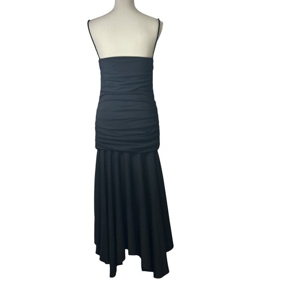 Interior The Viradora Dress in Midnight Small New Womens Crepe Midi - Picture 7 of 16